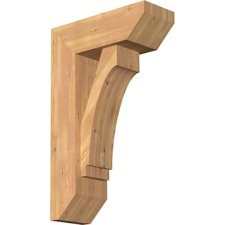 Imperial Slat Smooth Bracket W/ Offset Brace, Western Red Cedar, 7 1/2W X 20D X 32H